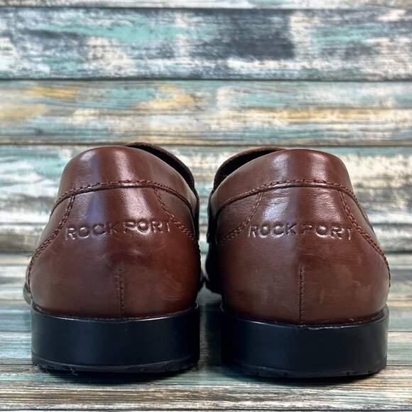 Rockport Walkability Trutech Penny Loafer Brown Leather Dress Shoes Mens Sz 8.5M main image 8